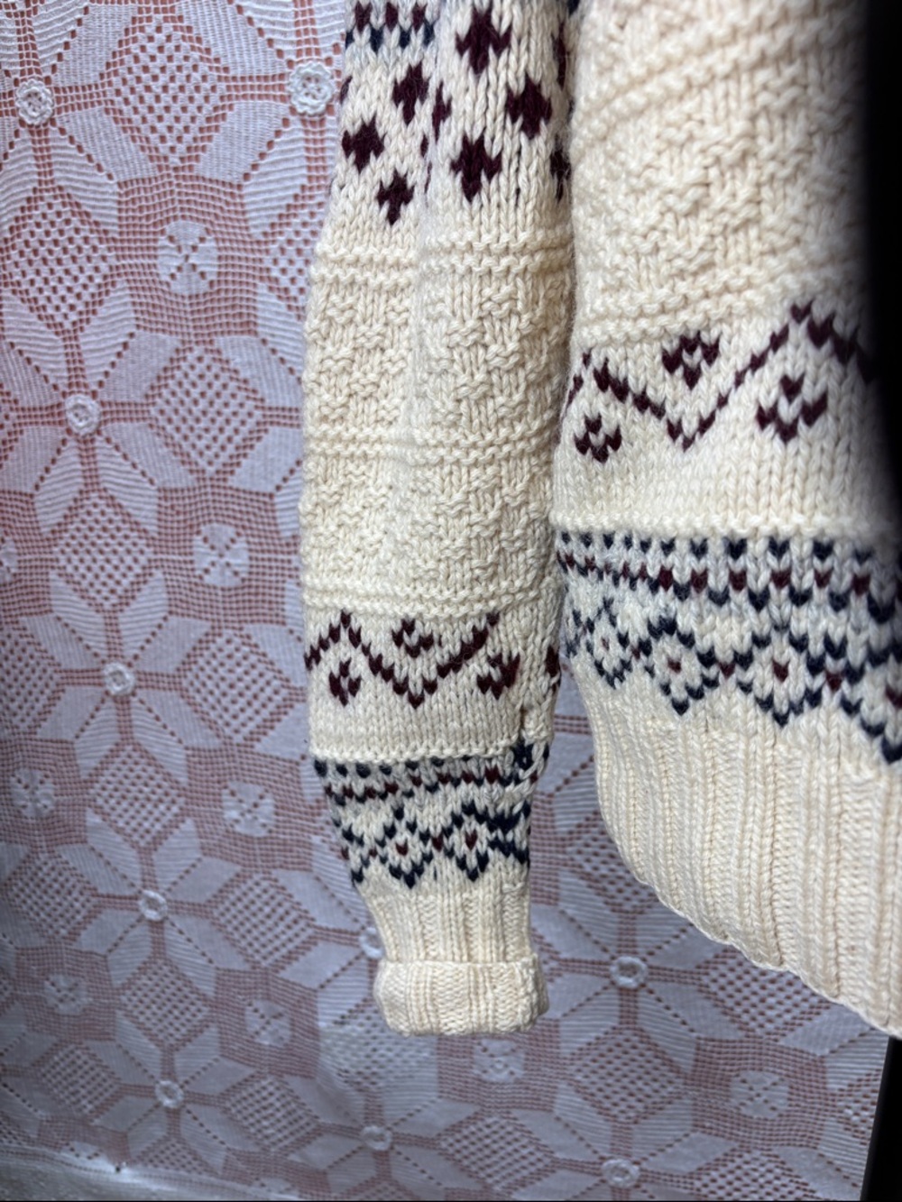 Polo Ralph Lauren Hand Knit Wool Sweater Fair Isle Size S - Picture 4 of 9
